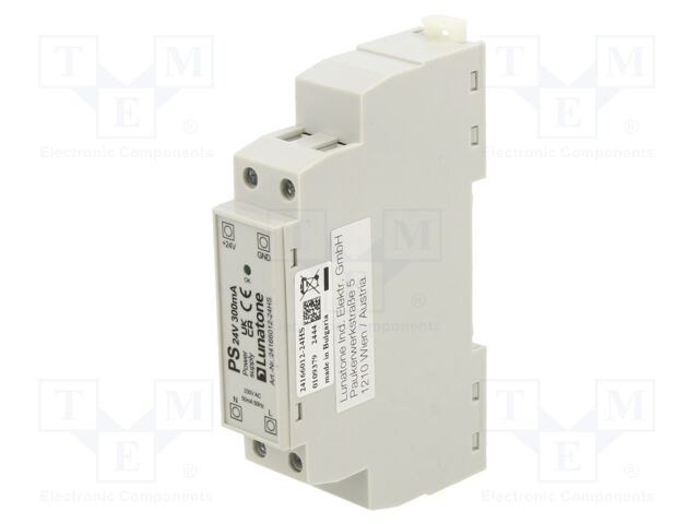 Power supply: switching; LED; 24VDC; 300mA; IP20; 98x17.5x56mm