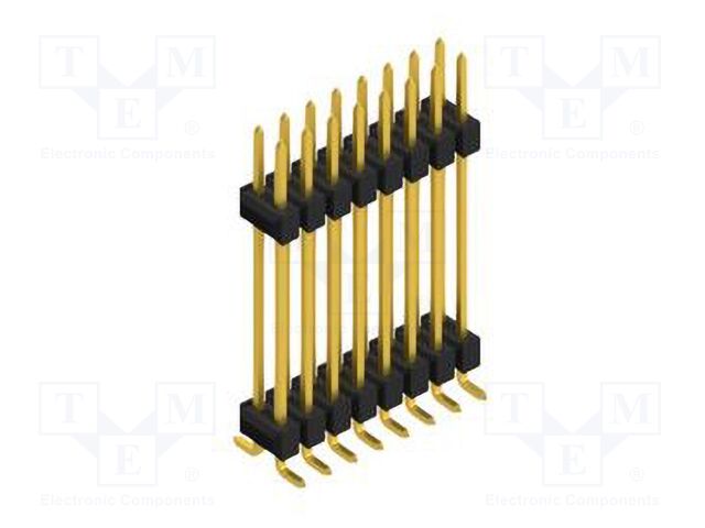 Connector: pin strips; pin header; male; PIN: 16; 2.54mm; SMT; 2x8
