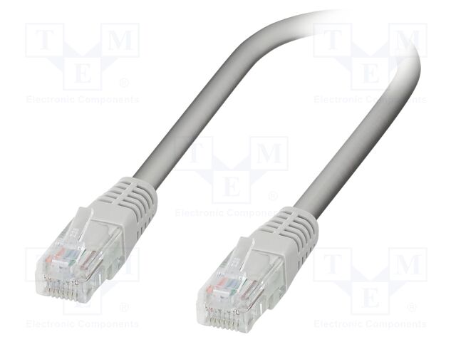Patch cord; U/UTP; Cat 5; RJ45 plug,both sides; stranded; Cu; 1m