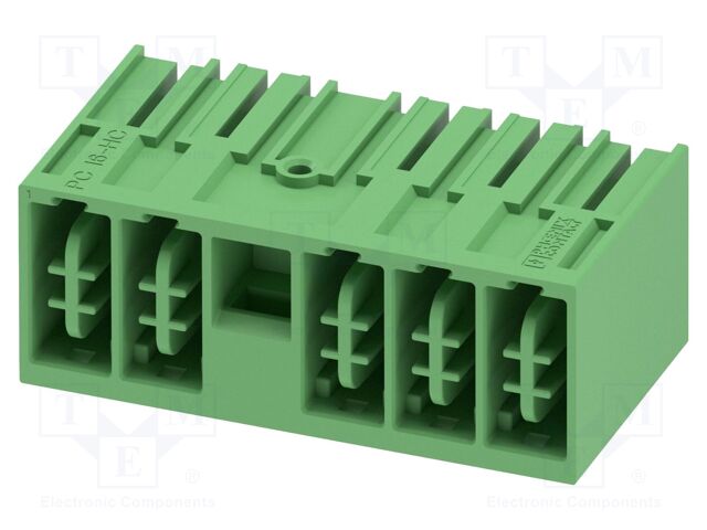 PCB headers, nominal cross section: 16 mm?, color: green, no