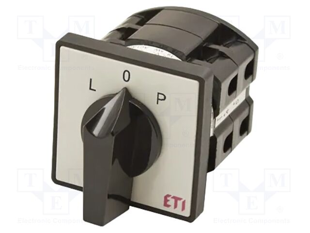 Switch: reversing cam switch; Stabl.pos: 3; 80A; 1-0-2; Poles: 3