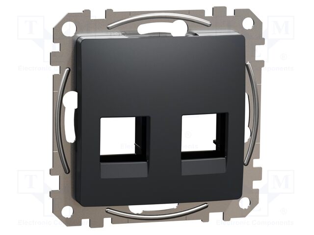 Central plate; IP20; plaster embedded; anthracite; Illumin: none