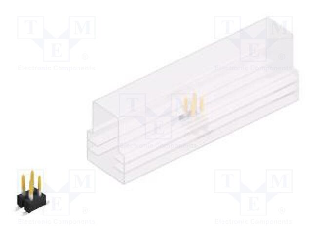 Connector: pin strips; pin header; male; PIN: 4; 2.54mm; SMT; 2x2
