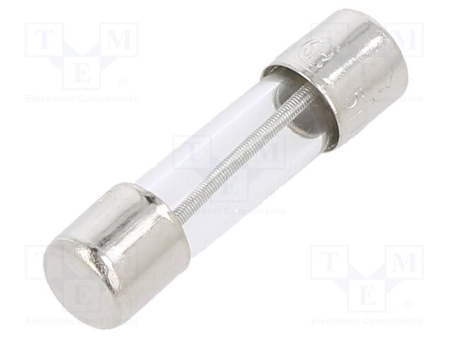 Fuse: fuse; time-lag; 500mA; 250VAC; cylindrical; 5x20mm; brass
