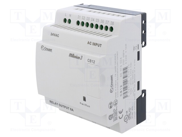 Programmable relay; IN: 8; Anal.in: 0; OUT: 4; OUT 1: relay; 24VDC