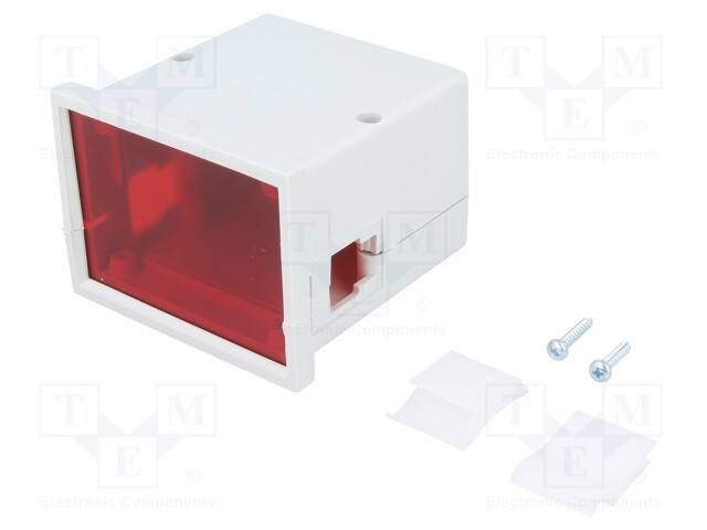 Enclosure: panel; X: 72mm; Y: 72mm; Z: 55mm; ABS; grey; screwed