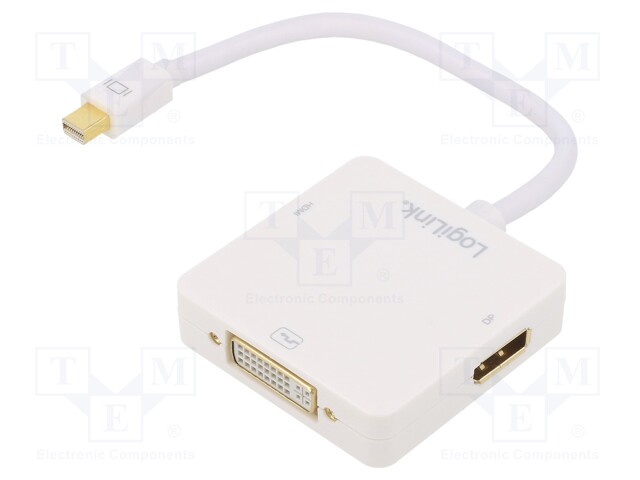 Adapter; DisplayPort 1.2,DVI 1.0,HDCP 1.3; Colour: white