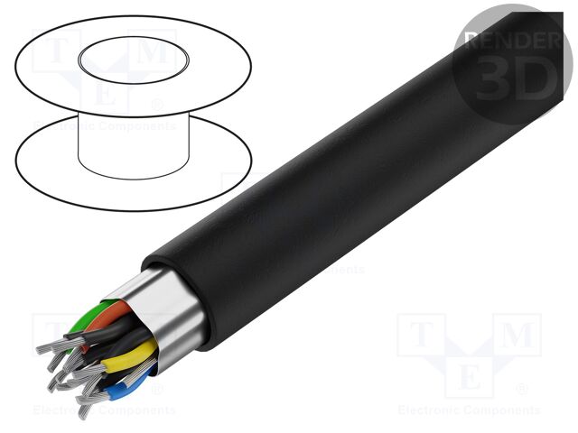 Wire; Alpha Essential C&C; 6x2x20AWG; shielded,Al-PET foil; PE