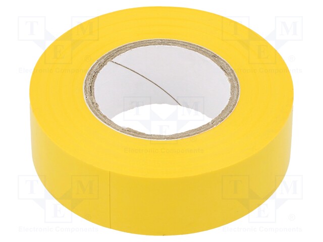 Tape: electrical insulating; W: 19mm; L: 20m; Thk: 0.13mm; yellow