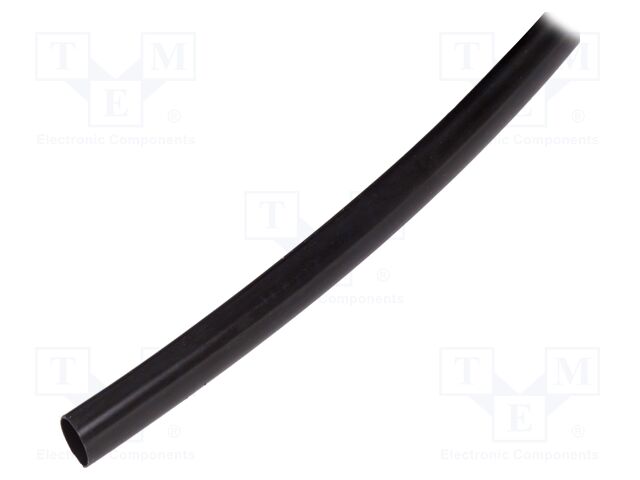Heat shrink sleeve; glueless; 4: 1; 8mm; black; polyolefine; reel