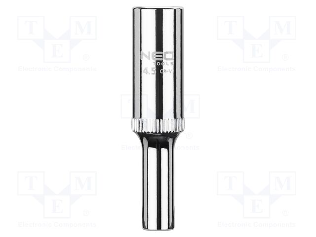 Socket; 6-angles,socket spanner; HEX 4.5mm; 1/4"; SUPERLOCK; long