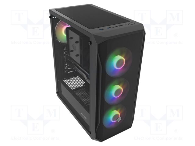 Case; black; Jack 3.5mm socket x2,USB A socket x3; SHOBO