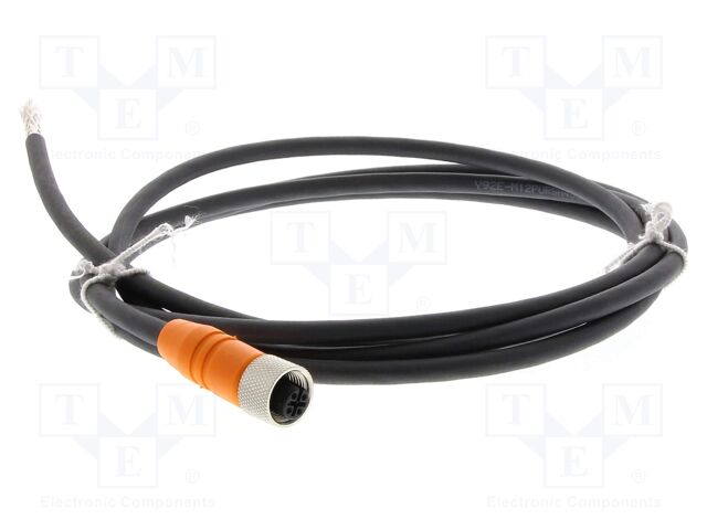 Connection lead; M12; PIN: 4; straight; 10m; PUR; female