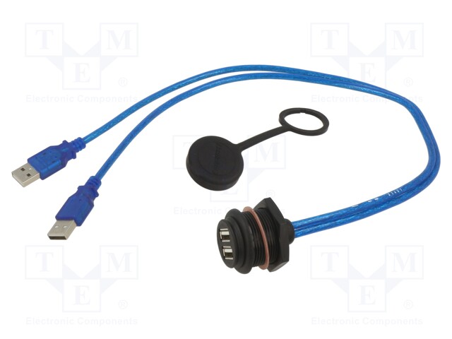 Adapter cable; USB A socket x2,USB A plug x2; 1310; USB 2.0