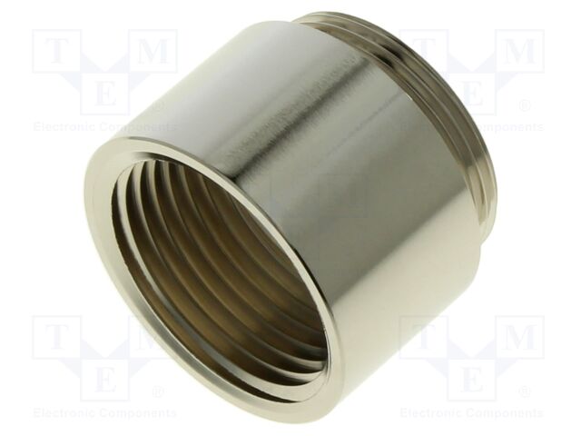 Thread adapter; Int.thread: NPT 1"; Ext.thread: M32; brass