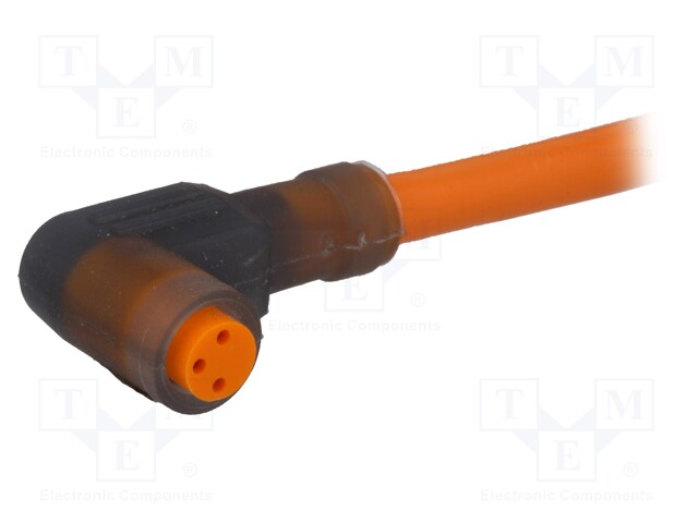 Connector: M8; 2m; female; PIN: 3; angled 90°; plug; PVC