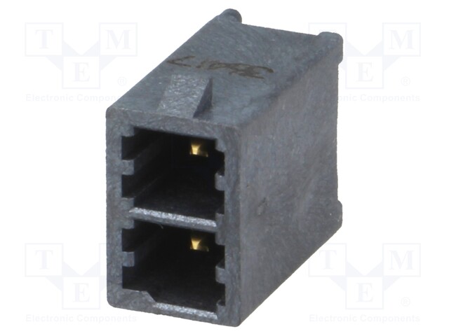 Socket; wire-board; male; Mega-Fit; 5.7mm; PIN: 2; Layout: 2x1; 23A