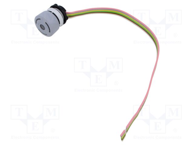 Switch: emergency stop; 22mm; Stabl.pos: 2; NC + NO; grey; LED; IP65