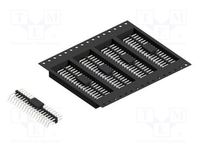 Connector: pin strips; pin header; male; PIN: 36; 2mm; SMT; 2x18