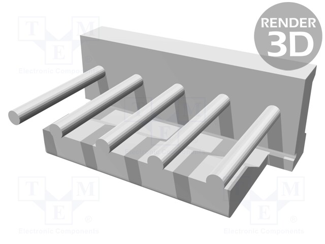 Socket; wire-board; male; MTA-156; 3.96mm; PIN: 5; THT; tinned