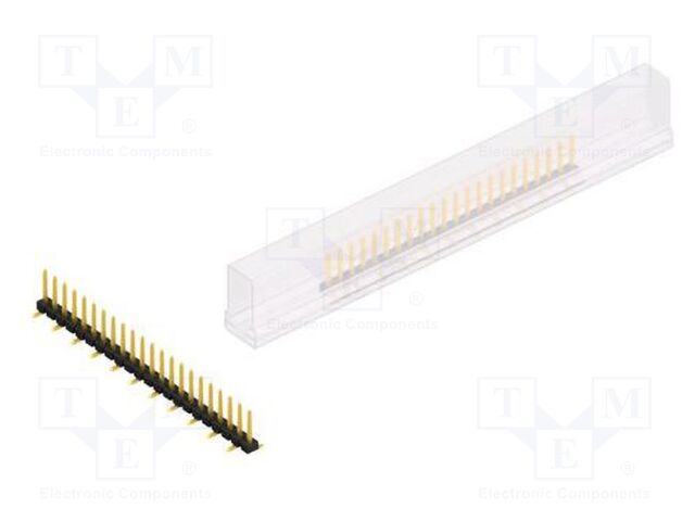 Connector: pin strips; pin header; male; PIN: 22; 2.54mm; SMT; 1x22