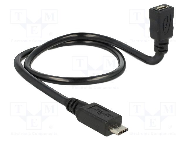 Cable; OTG,USB 2.0; USB B micro socket,USB B micro plug; 0.5m