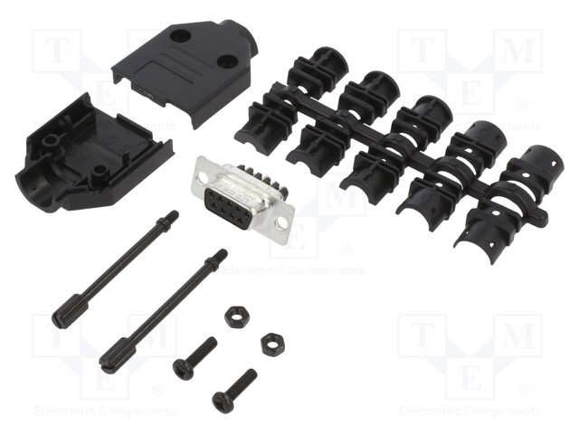 D-Sub; PIN: 9; female; unshielded; straight; screw terminal