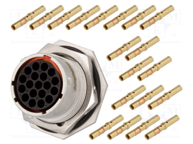 Connector: circular; Series: RT360; socket,plug; female; crimped