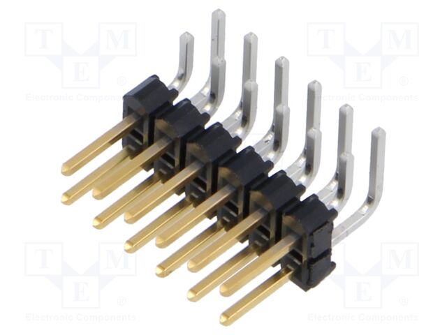 Connector: pin strips; pin header; male; PIN: 12; angled 90°; THT