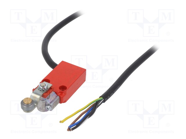 Limit switch; lever R 25,6mm, metallic roller Ø13mm; 10A; IP66