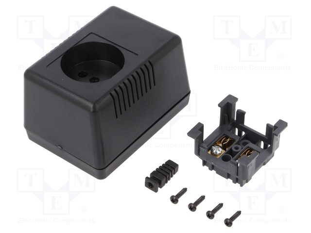 Enclosure: for power supplies; without earthing; X: 65mm; Y: 90mm