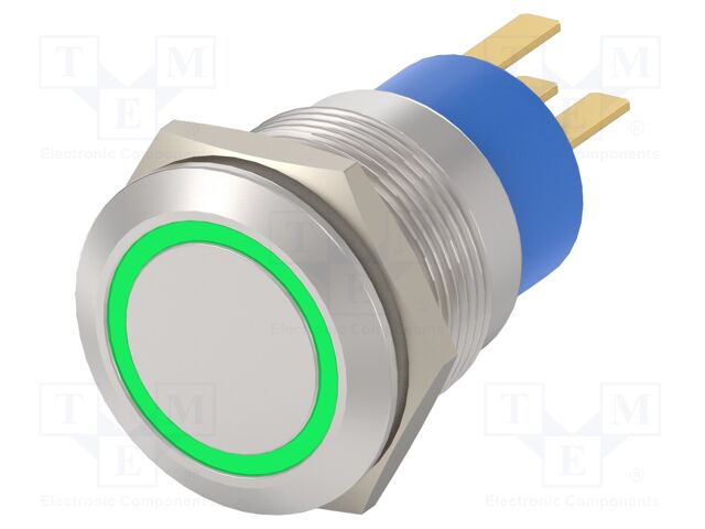 Switch: vandal resistant; Pos: 2; SPST; IP67; OFF-(ON); Illumin: LED