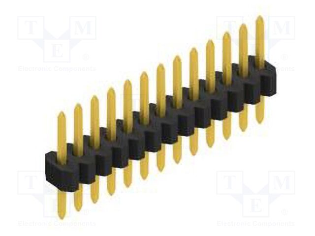 Connector: pin strips; pin header; male; PIN: 13; 1.27mm; THT; 1x13