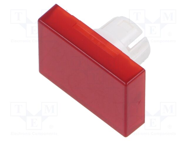 Actuator lens; 16mm; 51; red; plastic; 15.3x21.5mm