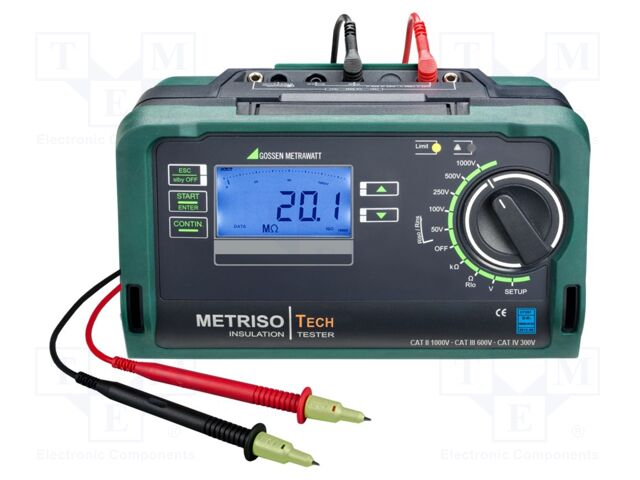 Meter: insulation resistance; LCD,bargraph; VAC: 10V÷1kV; IP52
