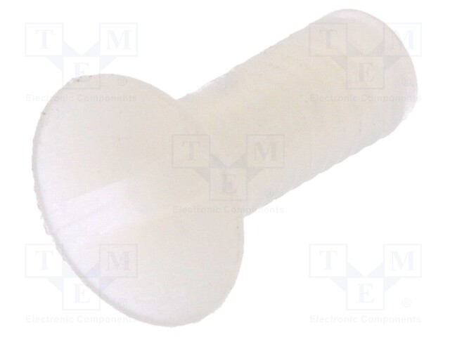 Screw; M3x8; 0.5; Head: countersunk; slotted; 1mm; polyamide