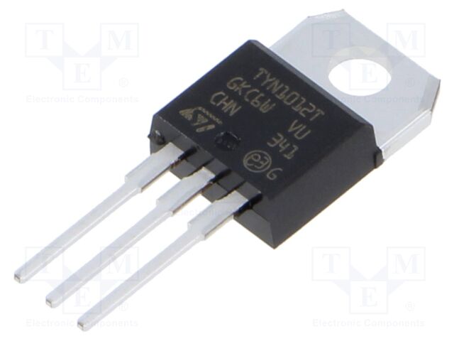 Thyristor; 1.2kV; Ifmax: 12A; 8A; Igt: 5mA; TO220AB; THT; tube