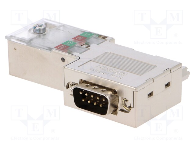 D-Sub; PIN: 9; Profibus,with interface PG; angled 90°; for cable