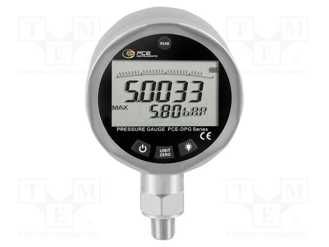 Manometer; Press.meas.range: 0÷6bar; LCD 2,5"; ±0.25%; 80x50x80mm