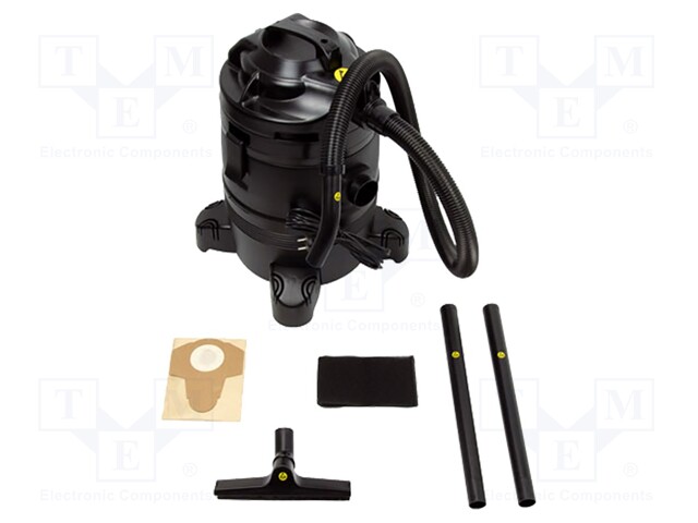 Vacuum cleaner; ESD; 35l; Application: Cleanroom; black; 1.25kW