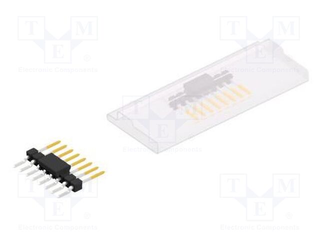 Connector: pin strips; pin header; male; PIN: 8; 2.54mm; SMT; 1x8