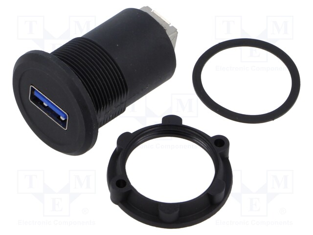 Adapter; USB A socket,USB B socket; USB 3.0; Thread: M22; 1÷10mm