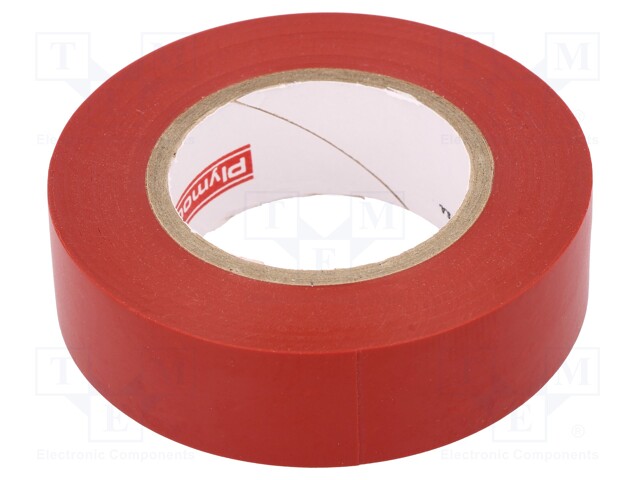 Tape: electrical insulating; W: 19mm; L: 20m; D: 0.13mm; red; rubber