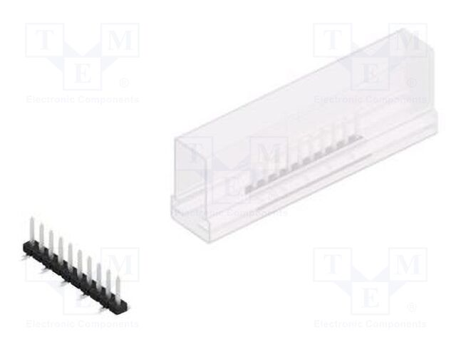 Connector: pin strips; pin header; male; PIN: 10; 2mm; SMT; 1x10