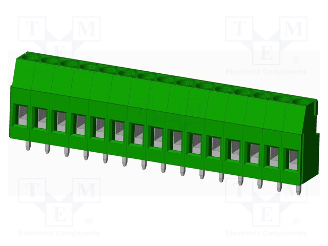 Connector: PCB terminal block; terminal; angled; Plating: tinned