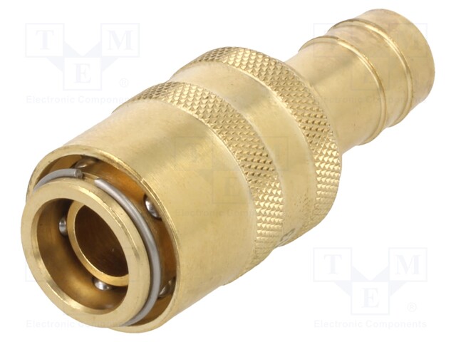 Quick connection coupling; straight; max.15bar; stainless steel