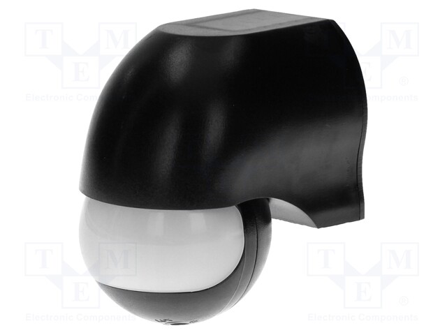 Motion sensor; wall mount; 230VAC; IP44; 12m; Range: 10s÷7min; 180°