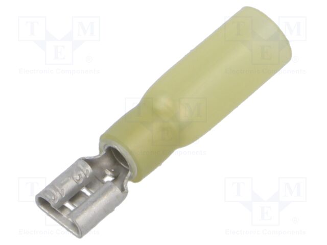 Terminal: flat; 6.3mm; 0.8mm; female; 4÷6mm2; crimped; for cable