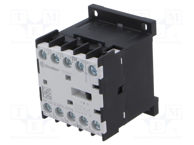 Contactor: 4-pole; for DIN rail mounting; 6K; IP20