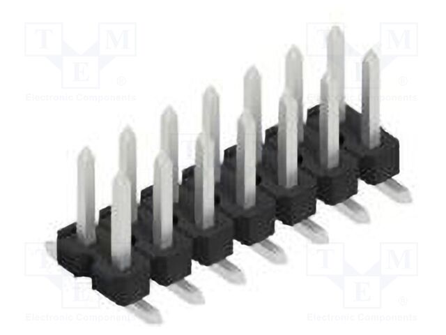Connector: pin strips; pin header; male; PIN: 14; 2.54mm; SMT; 2x7